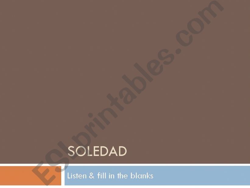 [Song] Soledad powerpoint